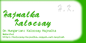 hajnalka kalocsay business card